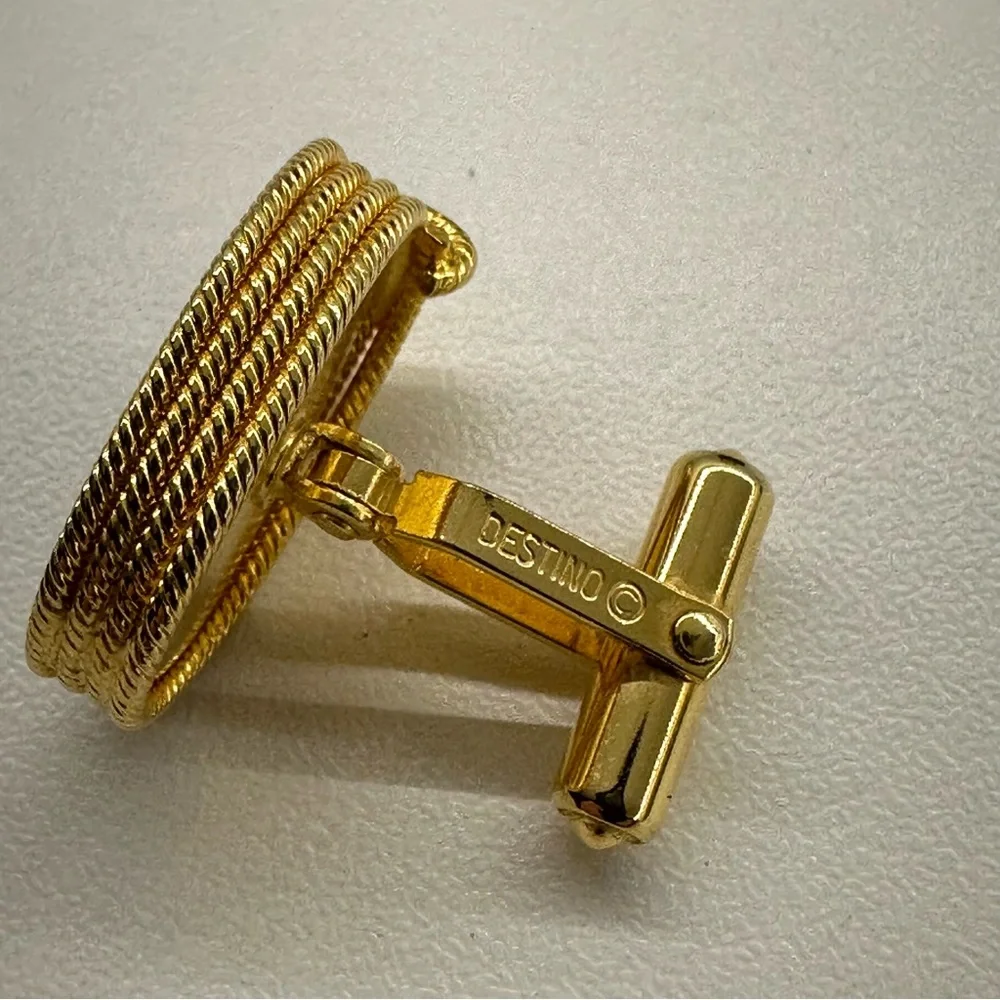 Destino Vintage Green Jasper Cuff Links